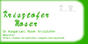 krisztofer moser business card